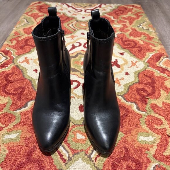 Black Leather Ankle Boots - Waterproof - Picture 3 of 4